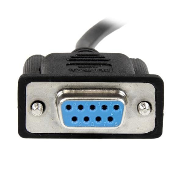 StarTech.com 1m Black DB9 RS232 Serial Null Modem Cable F/F - Image 3