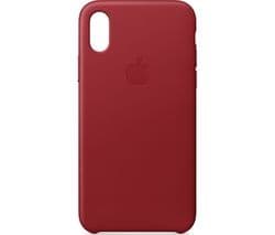 APPLE iPhone X Leather Case - Red - Image 1