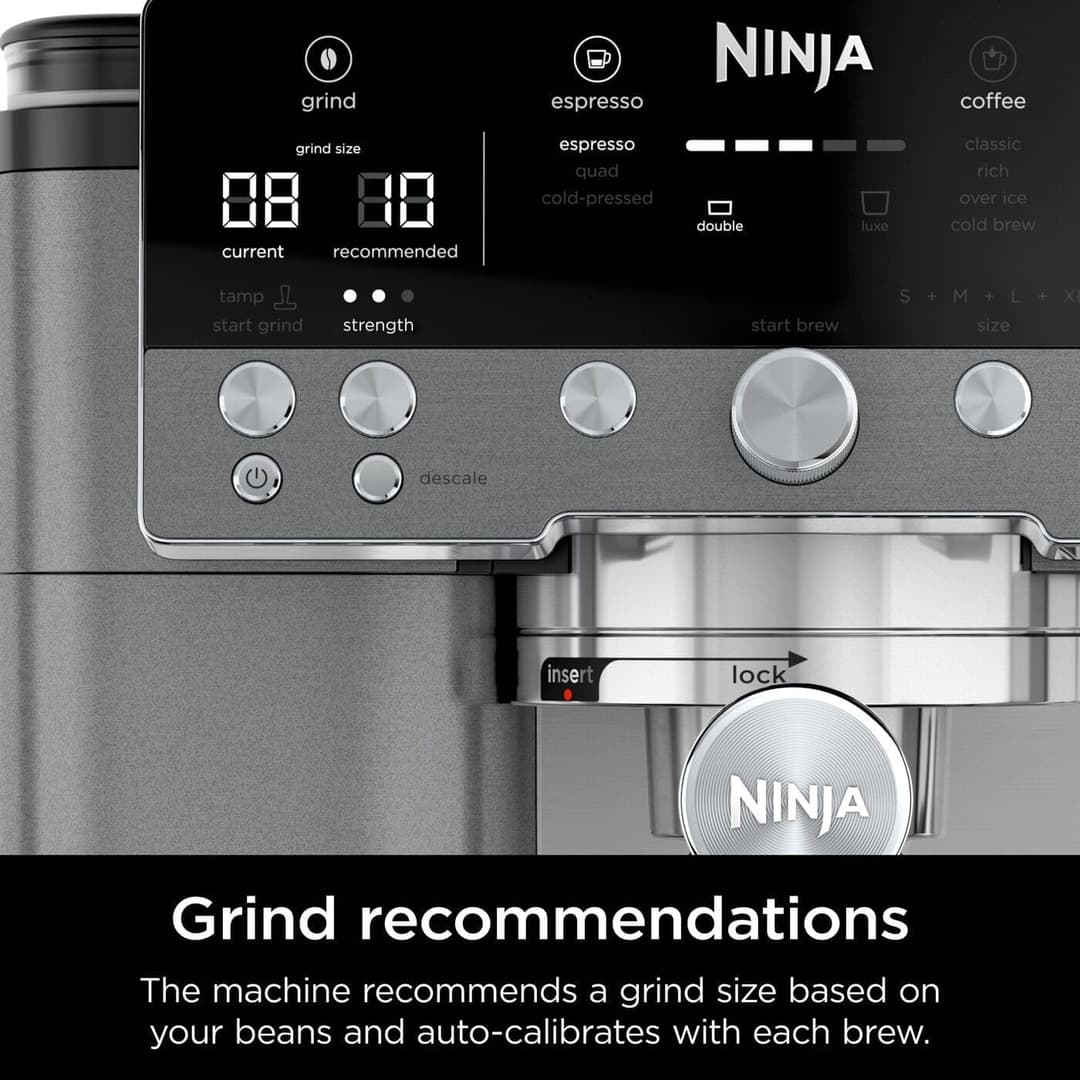 Ninja Luxe Café Premier Series 3-in-1 Bean to Cup Coffee Machine - Gunmetal - Image 5