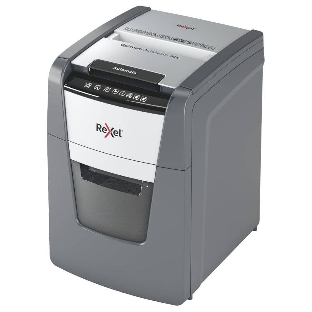 Rexel Optimum AutoFeed+ 90X Automatic Cross Cut Paper Shredder - Image 1