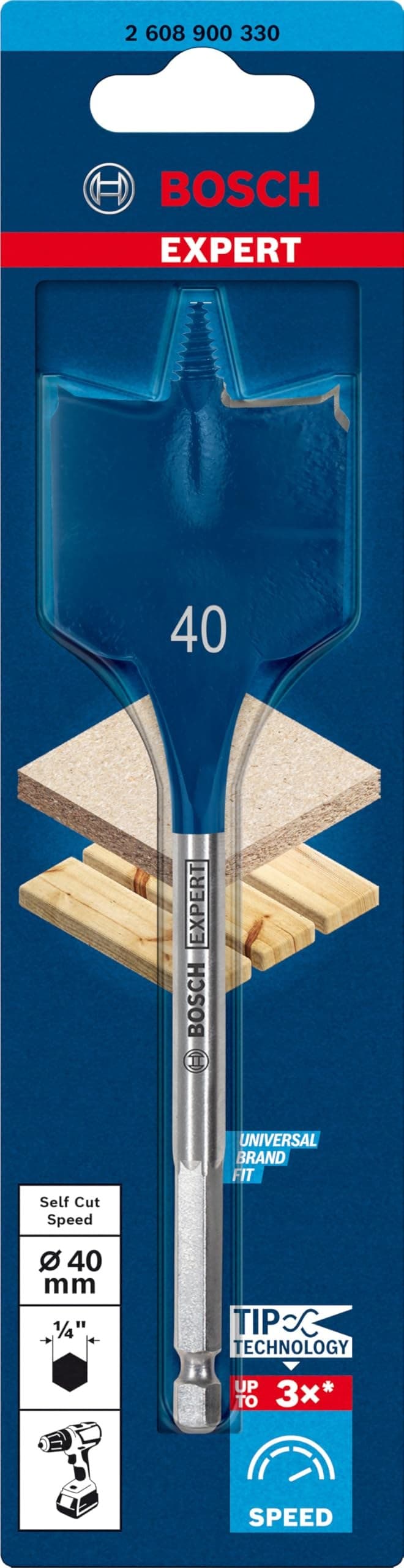 Bosch EXPERT Self Cut Speed Spade Drill Bit - 40 mm - Image 2
