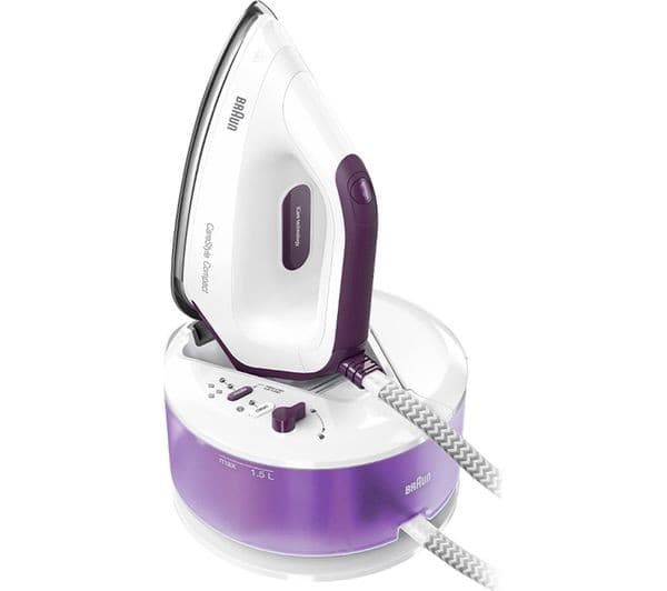 BRAUN CareStyle Compact IS2144.VI Steam Generator Iron - White & Purple - Image 1