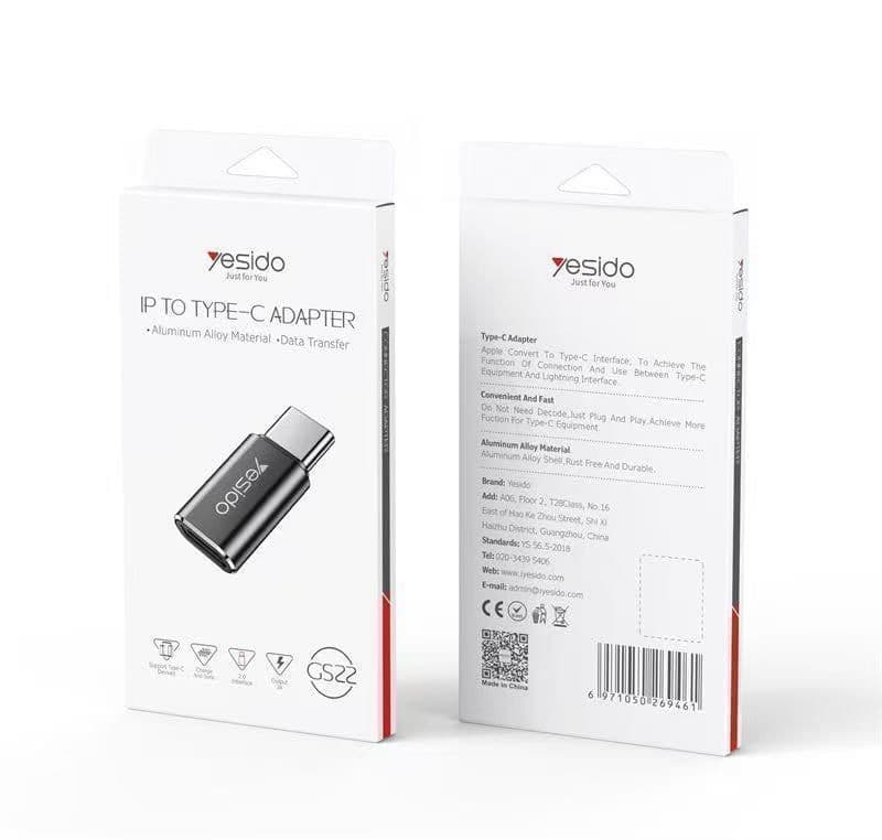 Yesido GS09 USB-A to USB-C OTG Adapter - Black - Image 4