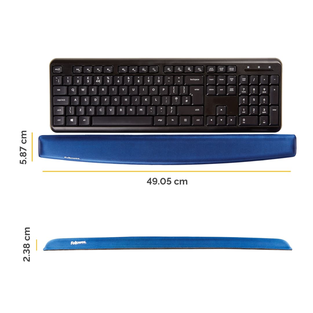 Fellowes 9178401 wrist rest Gel, Polyurethane Blue - Image 2