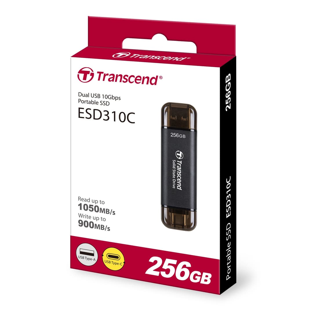 256GB Transcend ESD310C Dual USB Portable SSD (USB Type-A and Type-C) - Image 4