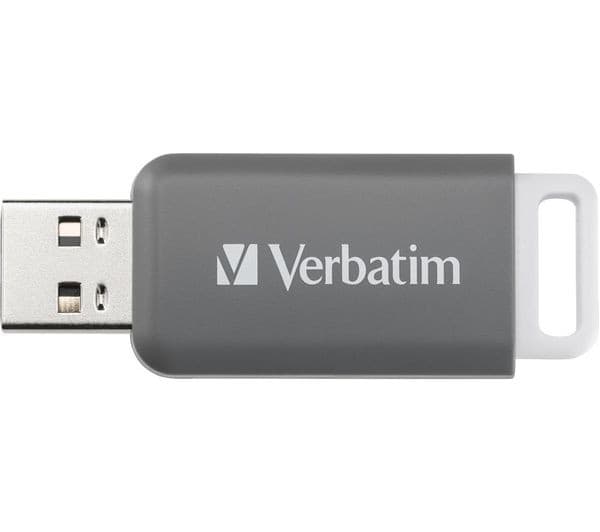 VERBATIM DataBar USB 2.0 Memory Stick - 128 GB, Grey