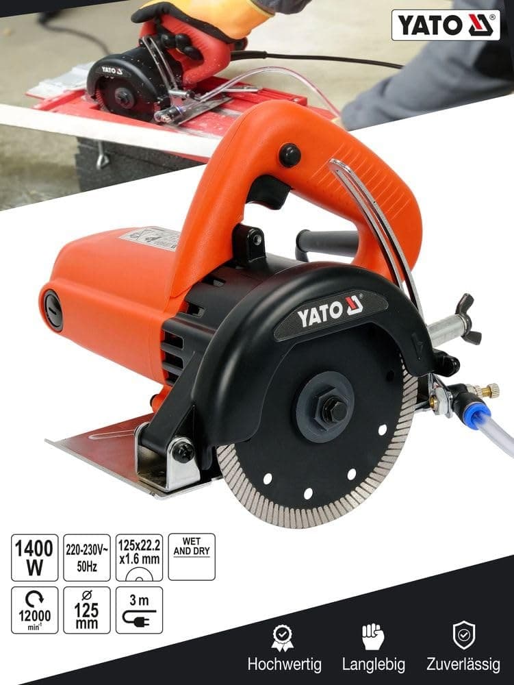 Yato Tiles Cutter 125MM 1400W Wet&Dry - Black - Image 5