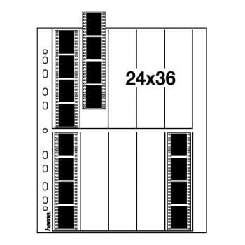 Hama Glassine Negative Sleeves 24x36 mm, 10 Strips of 4 - 25 Sheets