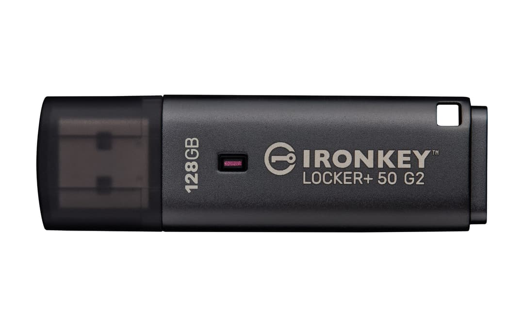 Kingston Technology IronKey 128GB Locker Plus 50 G2, FIPS 197, AES-256 - Image 1