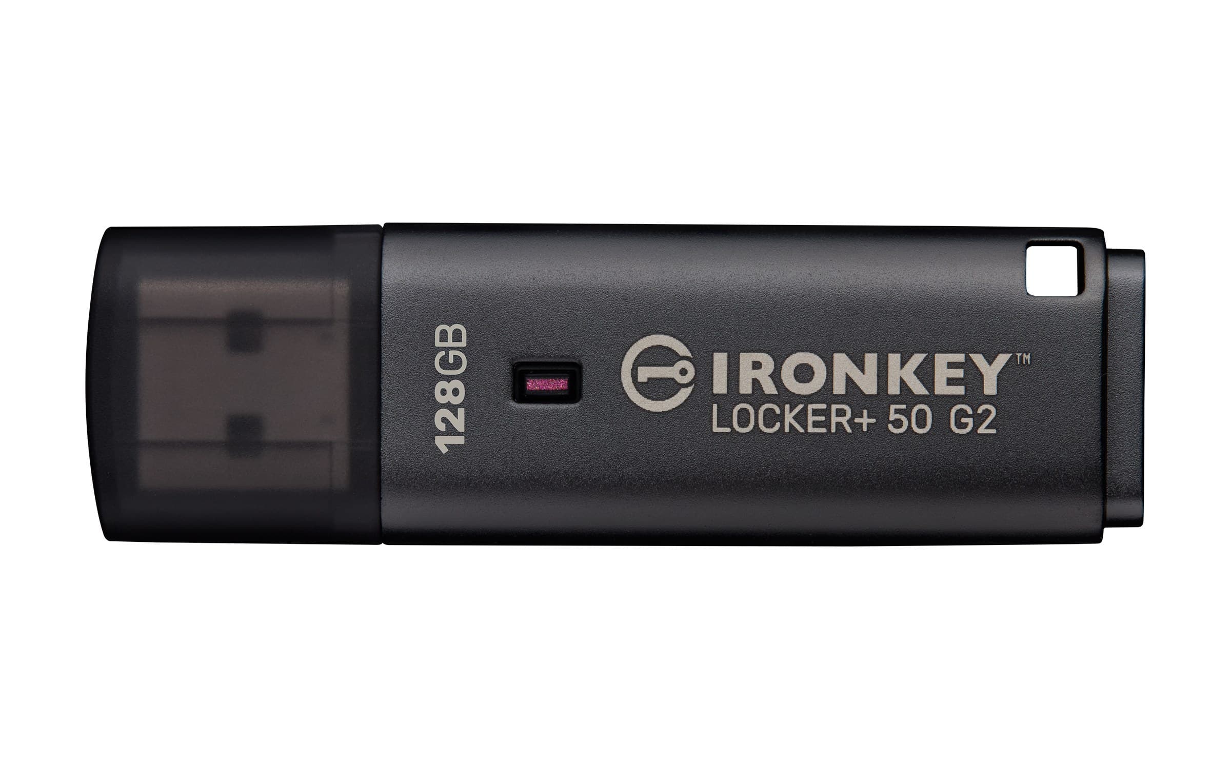 Kingston IronKey Locker+ 50 G2 AES-256 Encrypted USB 3.2 Gen 1 Flash Drive 128GB