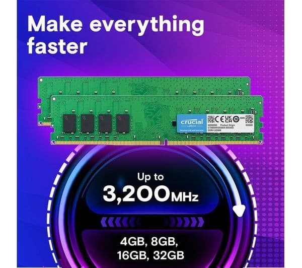 CRUCIAL 64 GB 3200 MHz DDR4 Memory Kit - 32 GB x 2 - Image 2