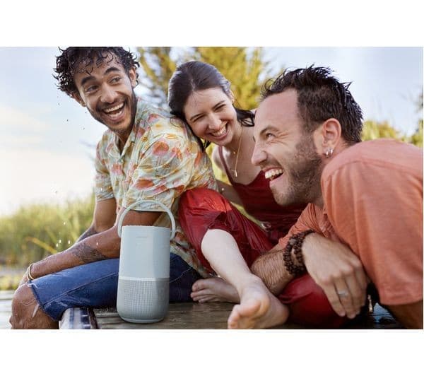 BOSE Portable Wireless Multi-room Home Smart Speaker with Google Assistant & Amazon Alexa - Silver - Image 6