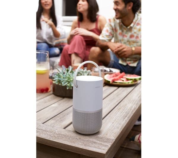BOSE Portable Wireless Multi-room Home Smart Speaker with Google Assistant & Amazon Alexa - Silver - Image 8