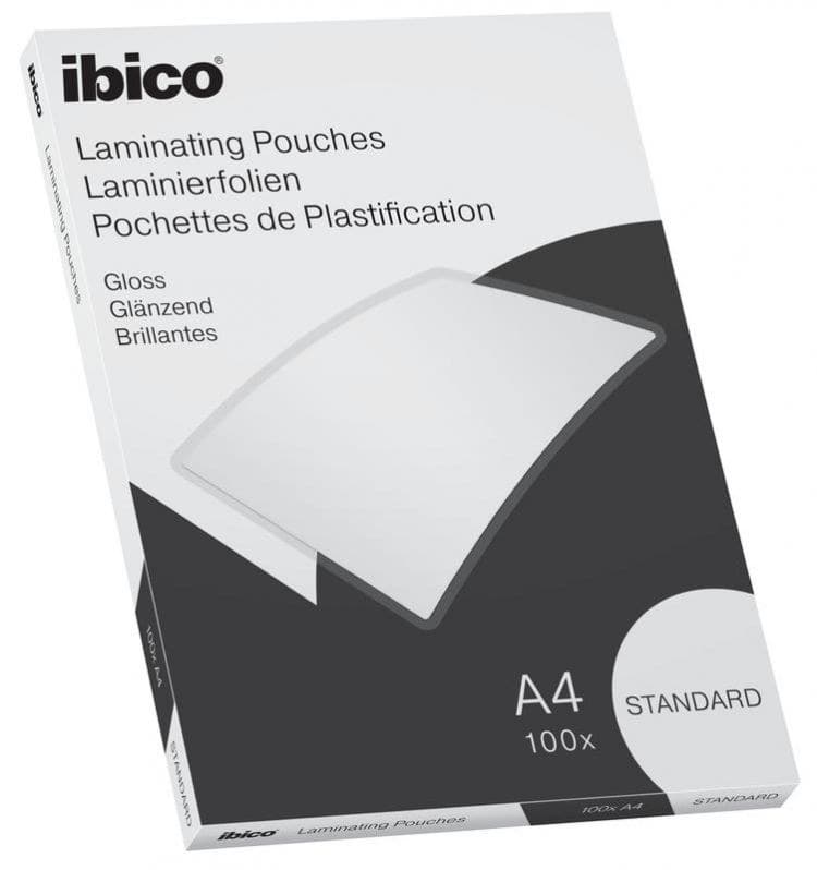Ibico Basics A4 Gloss Laminating Pouches Standard - Pack of 100