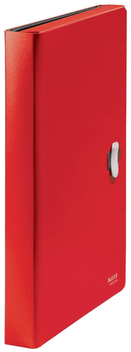 Leitz Recycle Expanding Concertina File A4 5 Compartments Red - Image 1