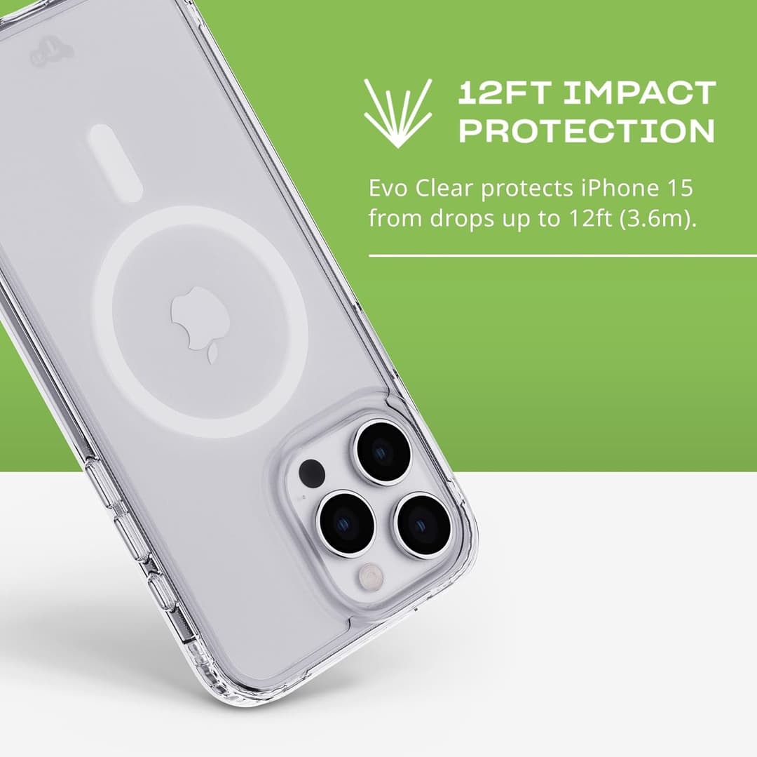 Tech21 Evo Clear MagSafe Case for iPhone 15 Pro Max - Image 4
