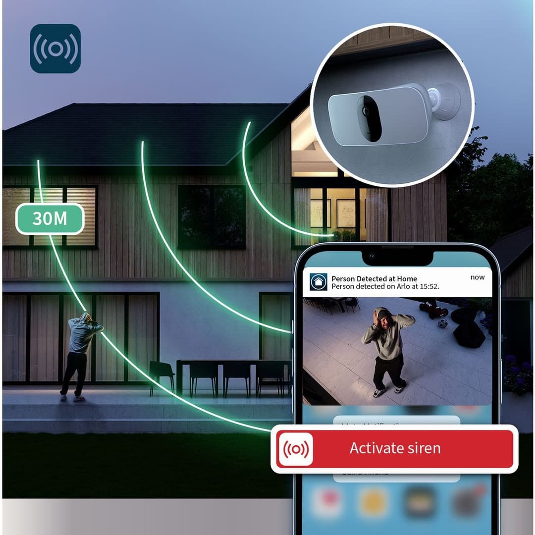 Arlo Pro 3 Floodlight Outdoor Security Camera 1 pack – White - Image 8