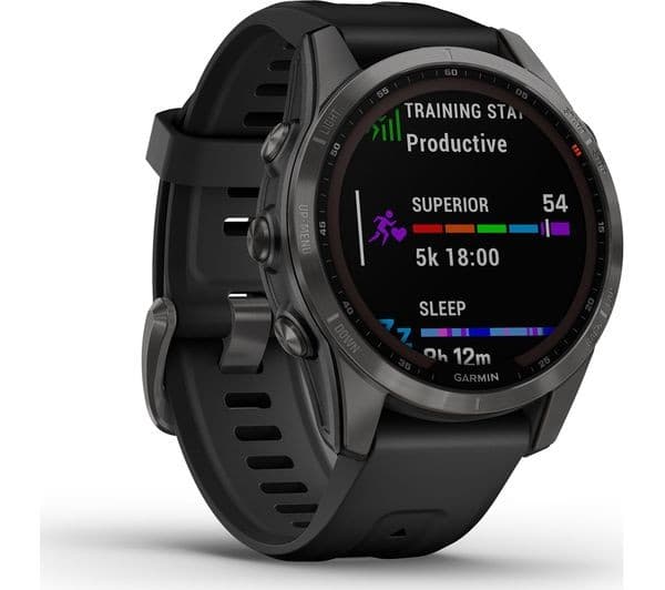 GARMIN fenix 7S Solar - Slate Grey & Black, 42 mm - Image 1