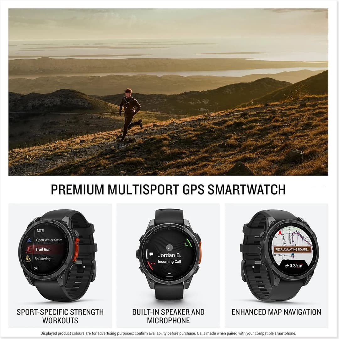 Garmin Fenix 8 Pro Sapphire Smartwatch 51mm Titanium Carbon Gray - Image 3