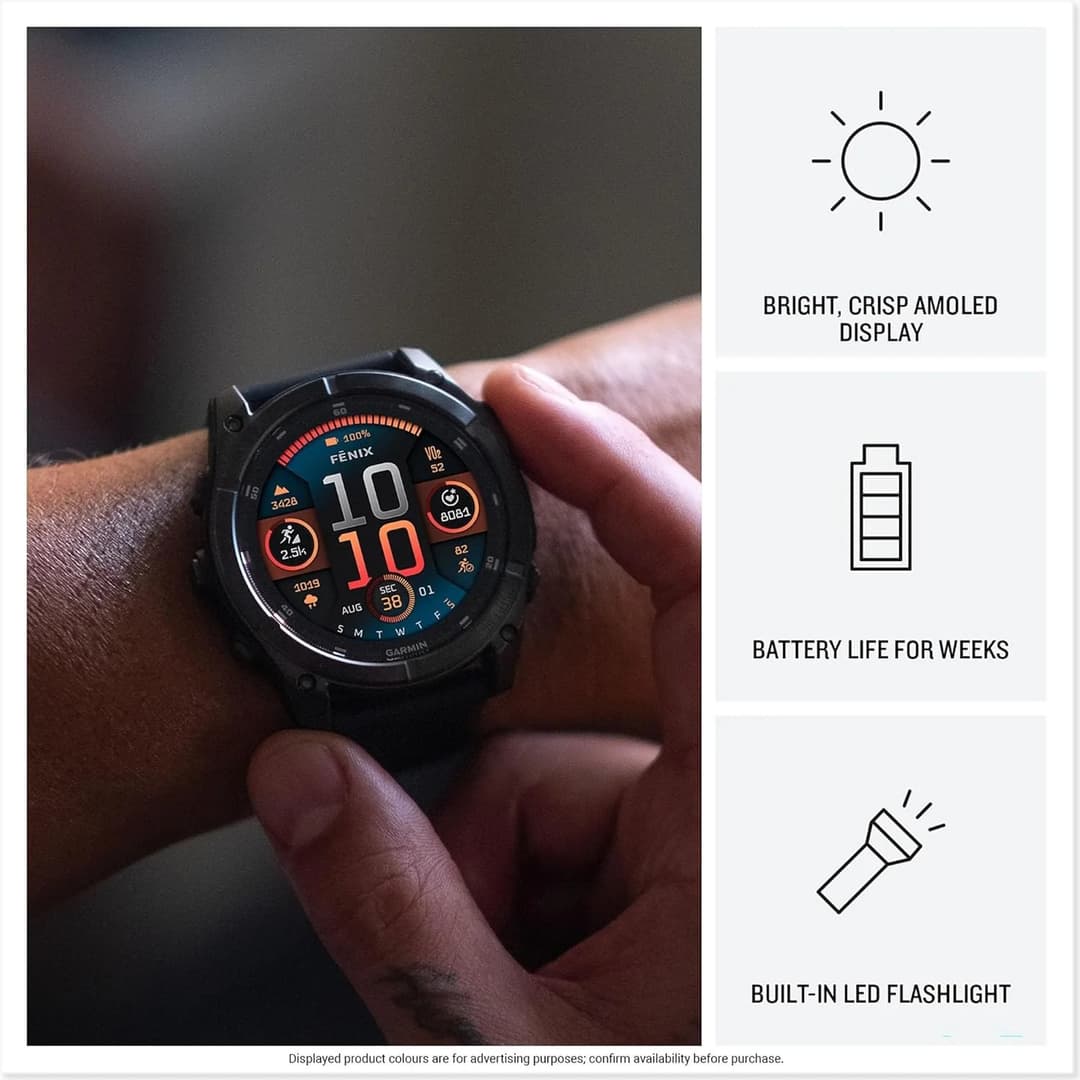Garmin Fenix 8 Pro Sapphire Smartwatch 51mm Titanium Carbon Gray - Image 4