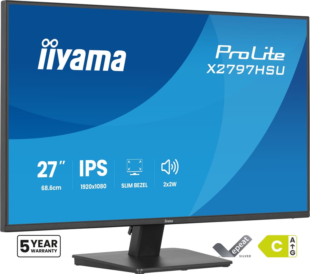 iiyama ProLite X2797HSU-B1 computer monitor 68.6 cm (27") 1920 x 1080 pixels Full HD LED Black - Image 1