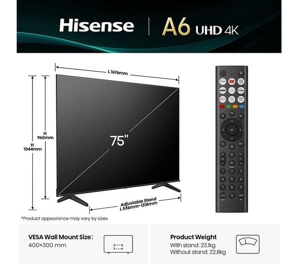 Hisense 75" A6Q 4K - Image 3