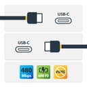 StarTech.com 6ft (2m) USB C Charging Cable Right Angle - 60W PD 3A - Heavy Duty Fast Charge USB-C Cable - Black USB 2.0 Type-C - Rugged Aramid Fiber - USB Charging Cord thumbnail 2