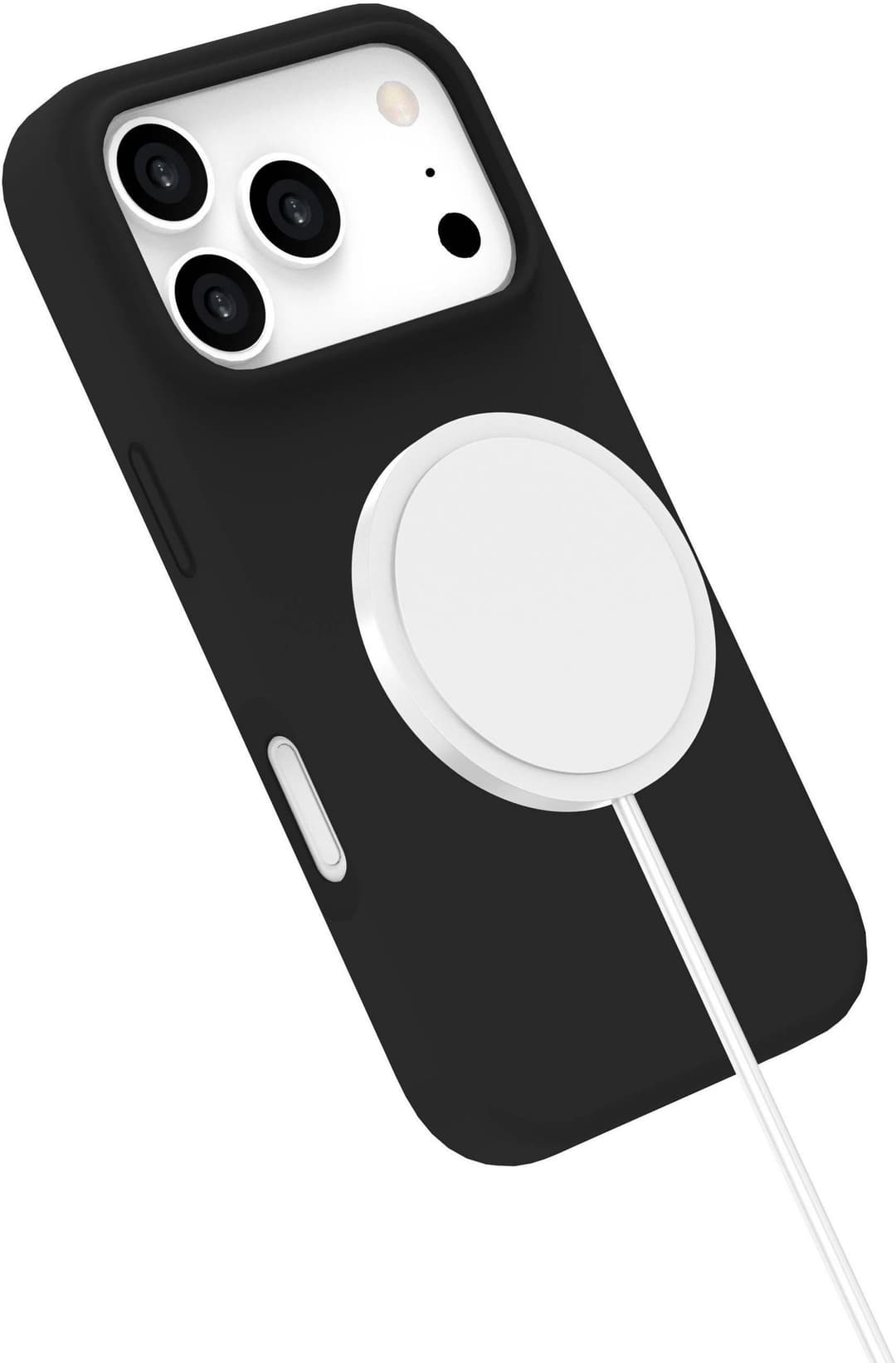 eSTUFF INFINITE (GRS) ROME Magnetic Silicone Cover for iPhone 17 Pro - Black - Image 1