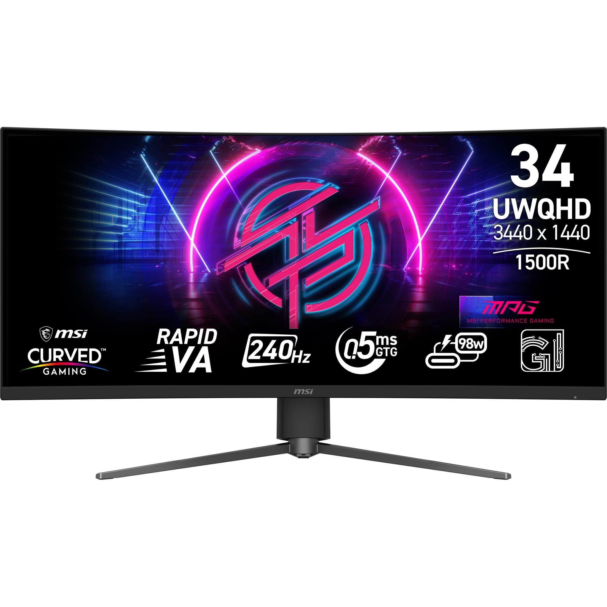 MSI MPG 346CQRF X24 34" UWQHD Curved Gaming Monitor - Black