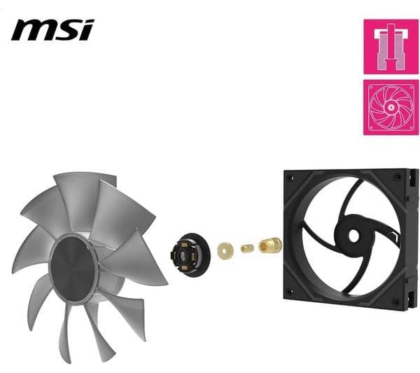 MSI MPG EZ120 ARGB 120mm Case Fan Triple Pack - White - Image 5