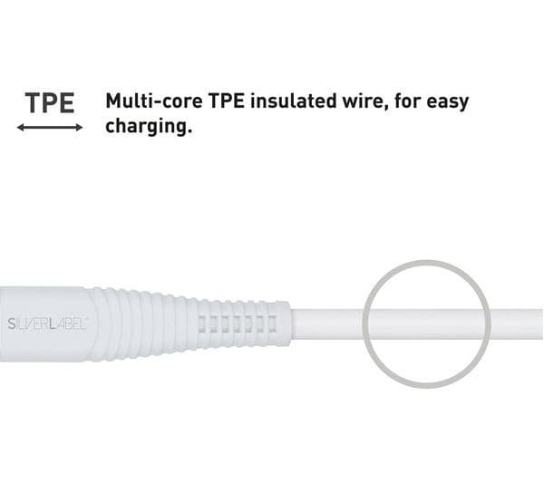 SILVERLABEL Lightning Cable 1m White - Image 4