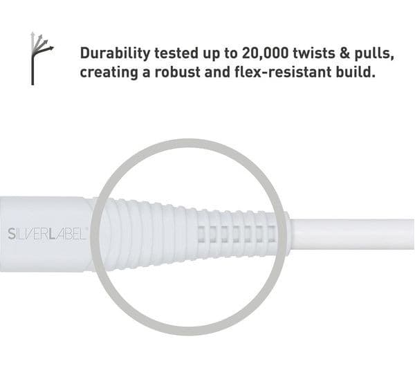 SILVERLABEL Lightning Cable 1m White - Image 5