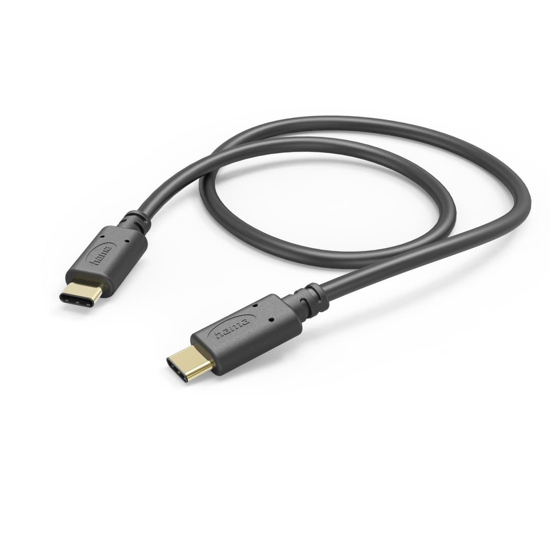 Hama USB-C to USB-C Charging Cable, 1 m, Black - Image 1