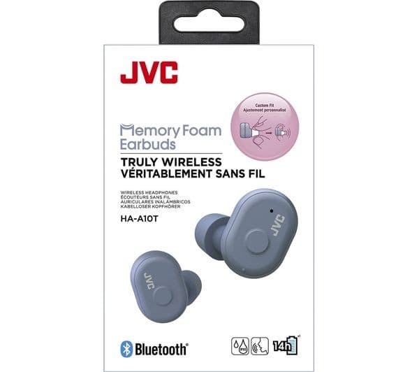JVC HA-A10T-H-U True Wireless Bluetooth Earphones with Memory Foam Earpieces - Grey - Image 5
