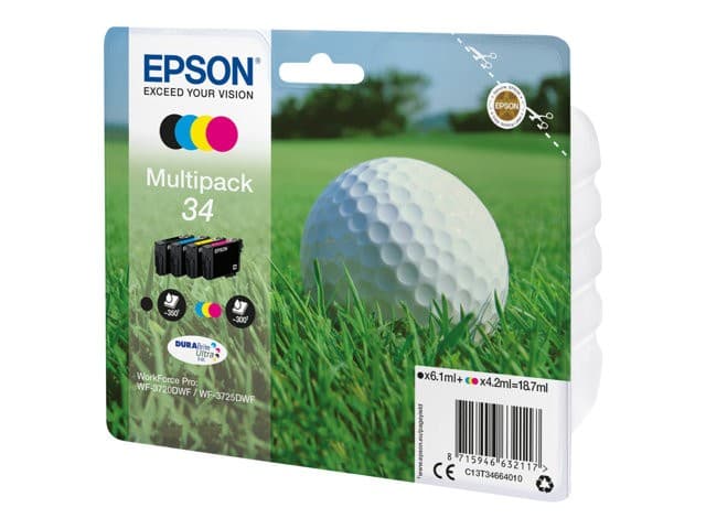 Epson 34 - 4-pack - black, yellow, cyan, magenta - original - ink cartridge