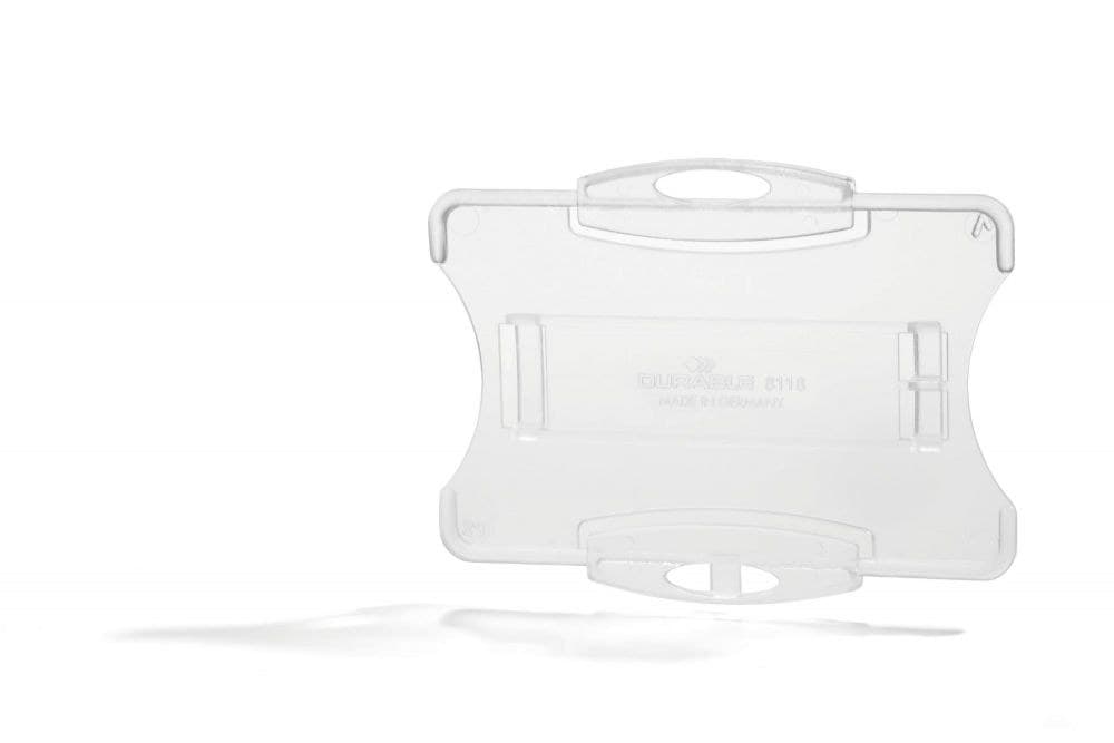 Durable Security Pass Plastic ID Card Holders for Lanyards PK10 Clear