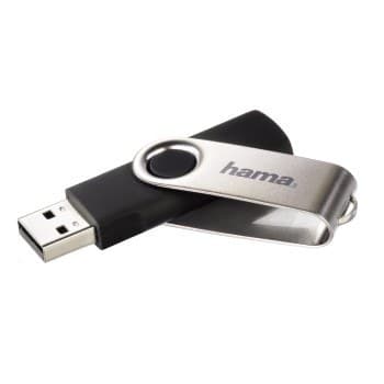 Hama Rotate USB 2.0 Flash Drive USB Type-A Black/Silver - 128GB - Image 2