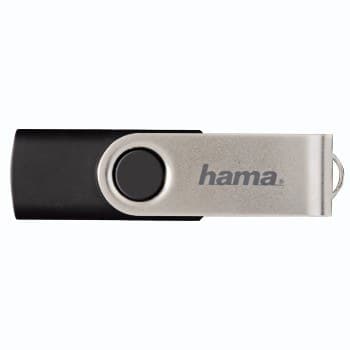 Hama Rotate USB 2.0 Flash Drive USB Type-A Black/Silver - 128GB - Image 3