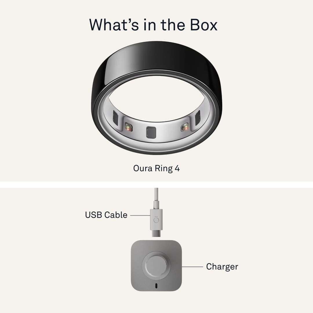 OURA Ring 4 Smart Ring Size 12 Black - Image 10