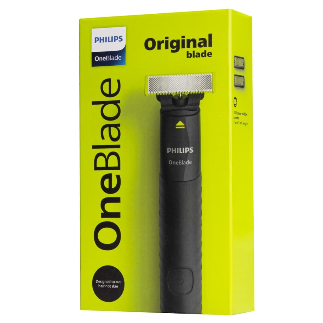 Philips OneBlade QP1424/10 Hybrid Electric Shaver and Trimmer - Black and Green - Image 1