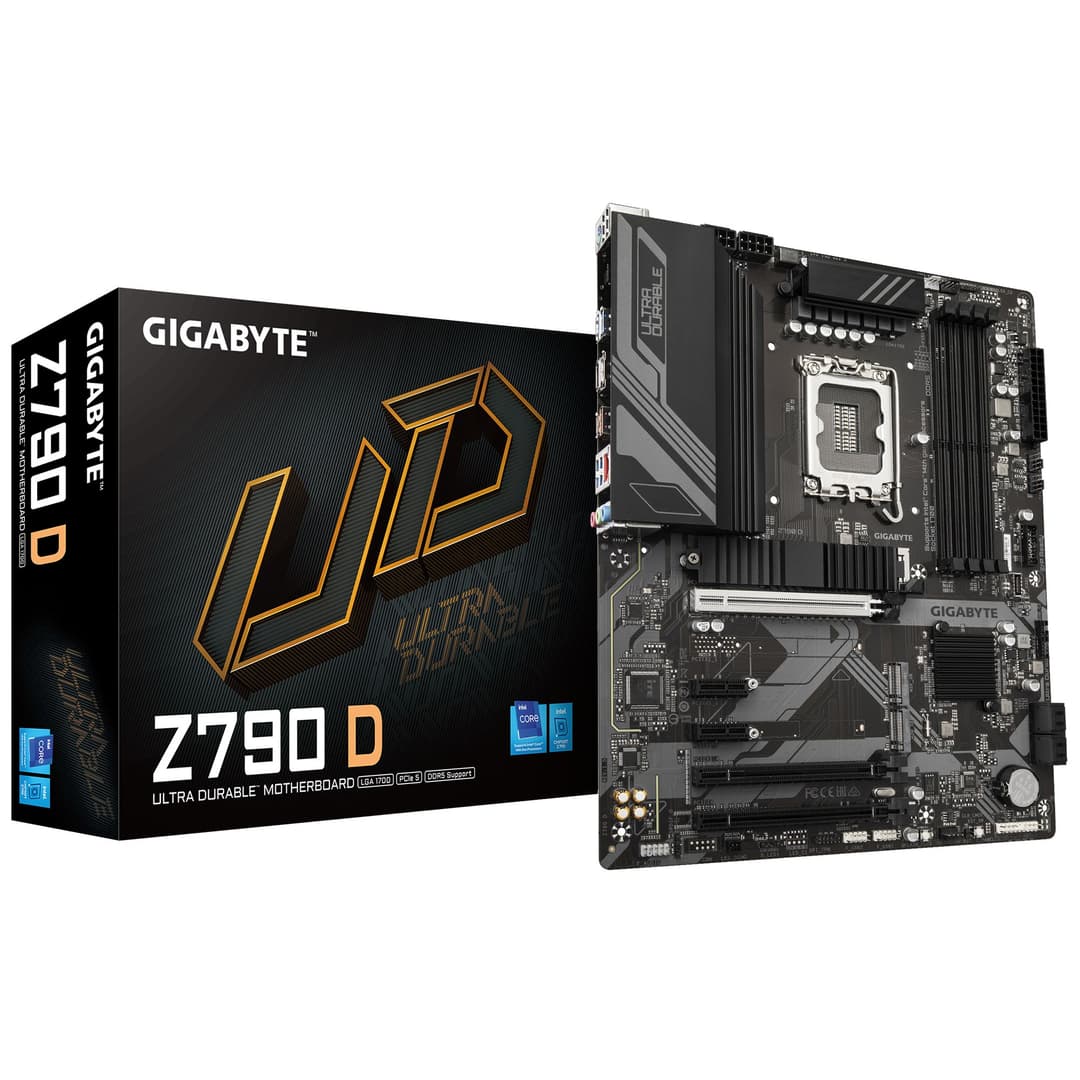 Gigabyte Z790 D Motherboard - Supports Intel Core 14th Gen CPUs, 12+1+１ Phases Digital VRM, up to 7600MHz DDR5 (OC), 3xPCIe 4.0 M.2, 2.5GbE LAN, USB 3.2 Gen 2 - Image 1