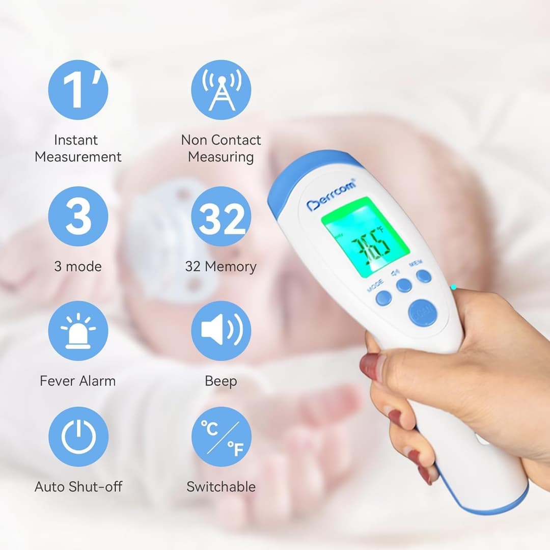 Berrcom Forehead Thermometer JXB-182 Non-Contact Infrared Digital Thermometer - Image 4