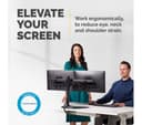 Fellowes Seasa Freestanding Dual Monitor Arm for up to 27" Screens - Black (8043701) thumbnail 2