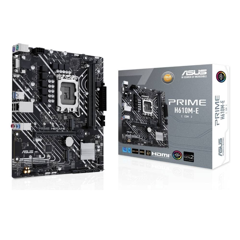 ASUS PRIME H610M-E-CSM Intel H610 LGA1700 Micro-ATX Motherboard - Image 1