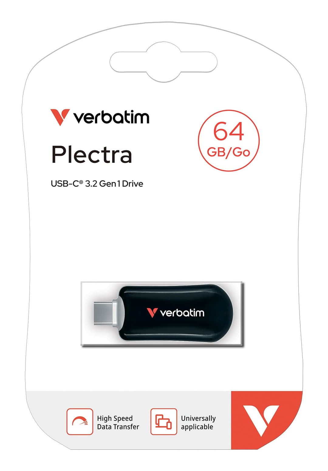 Verbatim Plectra USB-C Flash Drive Black 64GB - Image 4