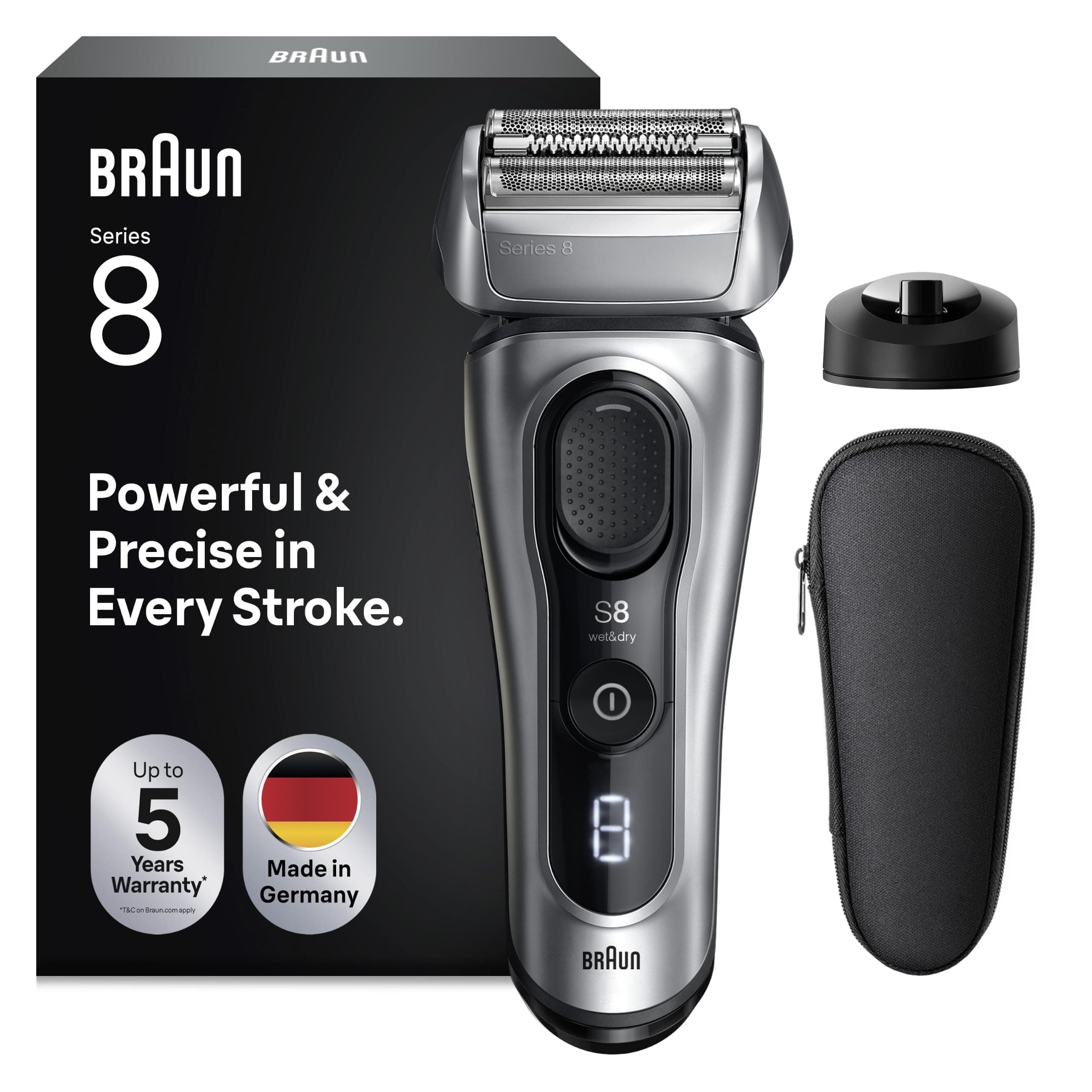 Braun Series 8 8617s Electric Foil Shaver - Silver