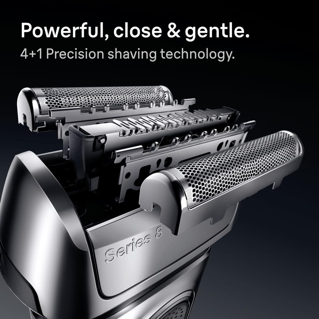 Braun Series 8 8617s Electric Foil Shaver - Silver - Image 4