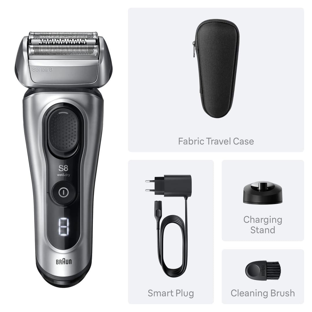 Braun Series 8 8617s Electric Foil Shaver - Silver - Image 6