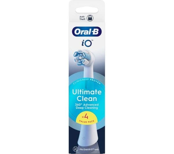 Oral-B iO Ultimate Clean Toothbrush Heads 4-Pack White - Image 3
