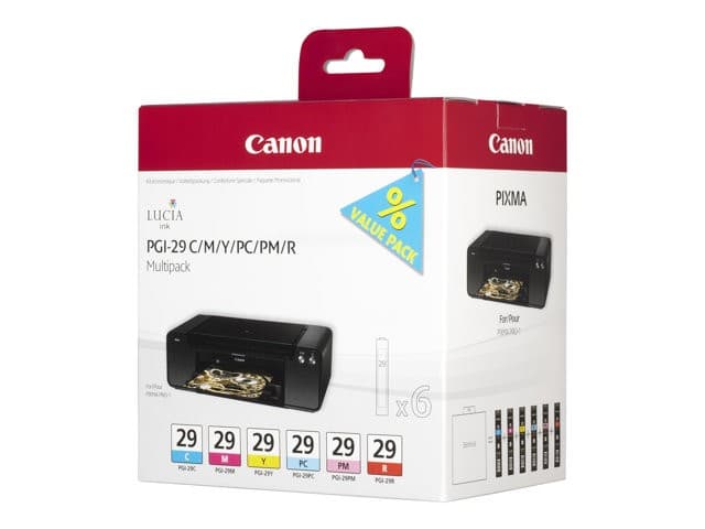 Canon PGI-29 CMY/PC/PM/R Multipack - yellow, cyan, magenta, red, photo cyan, photo magenta - original - ink tank - Image 1